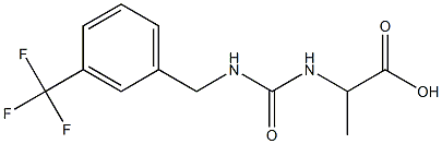 2-[({[3-(trifluoromethyl)phenyl]methyl}carbamoyl)amino]propanoic acid 结构式