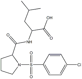 2-[({1-[(4-chlorophenyl)sulfonyl]pyrrolidin-2-yl}carbonyl)amino]-4-methylpentanoic acid 结构式