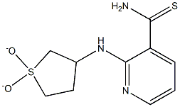 2-[(1,1-dioxidotetrahydrothien-3-yl)amino]pyridine-3-carbothioamide 结构式