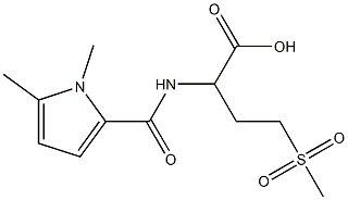 2-[(1,5-dimethyl-1H-pyrrol-2-yl)formamido]-4-methanesulfonylbutanoic acid 结构式