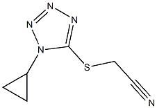 2-[(1-cyclopropyl-1H-1,2,3,4-tetrazol-5-yl)sulfanyl]acetonitrile 结构式