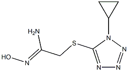 2-[(1-cyclopropyl-1H-1,2,3,4-tetrazol-5-yl)sulfanyl]-N'-hydroxyethanimidamide 结构式