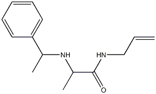 2-[(1-phenylethyl)amino]-N-(prop-2-en-1-yl)propanamide 结构式