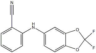 2-[(2,2-difluoro-2H-1,3-benzodioxol-5-yl)amino]benzonitrile 结构式