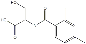 2-[(2,4-dimethylbenzoyl)amino]-3-hydroxypropanoic acid 结构式