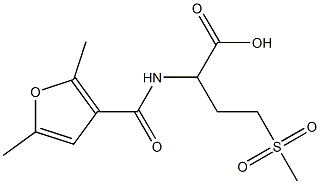 2-[(2,5-dimethylfuran-3-yl)formamido]-4-methanesulfonylbutanoic acid 结构式