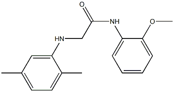 2-[(2,5-dimethylphenyl)amino]-N-(2-methoxyphenyl)acetamide 结构式