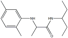2-[(2,5-dimethylphenyl)amino]-N-(pentan-3-yl)propanamide 结构式