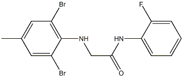 2-[(2,6-dibromo-4-methylphenyl)amino]-N-(2-fluorophenyl)acetamide 结构式