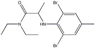 2-[(2,6-dibromo-4-methylphenyl)amino]-N,N-diethylpropanamide 结构式