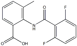 2-[(2,6-difluorobenzene)amido]-3-methylbenzoic acid 结构式