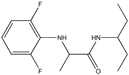 2-[(2,6-difluorophenyl)amino]-N-(pentan-3-yl)propanamide 结构式