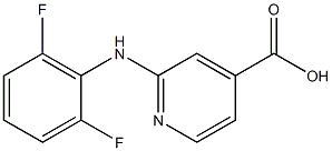 2-[(2,6-difluorophenyl)amino]pyridine-4-carboxylic acid 结构式