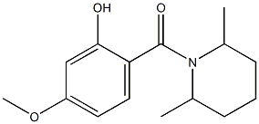 2-[(2,6-dimethylpiperidin-1-yl)carbonyl]-5-methoxyphenol 结构式