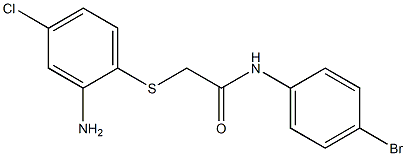 2-[(2-amino-4-chlorophenyl)sulfanyl]-N-(4-bromophenyl)acetamide 结构式