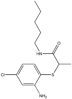 2-[(2-amino-4-chlorophenyl)sulfanyl]-N-pentylpropanamide 结构式