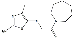 2-[(2-amino-4-methyl-1,3-thiazol-5-yl)sulfanyl]-1-(azepan-1-yl)ethan-1-one 结构式