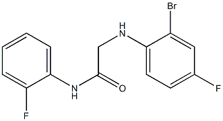 2-[(2-bromo-4-fluorophenyl)amino]-N-(2-fluorophenyl)acetamide 结构式