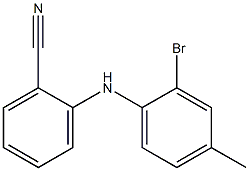 2-[(2-bromo-4-methylphenyl)amino]benzonitrile 结构式