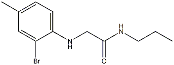 2-[(2-bromo-4-methylphenyl)amino]-N-propylacetamide 结构式