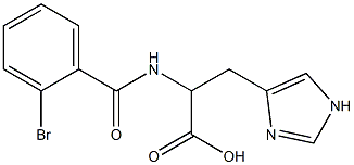 2-[(2-bromobenzoyl)amino]-3-(1H-imidazol-4-yl)propanoic acid 结构式
