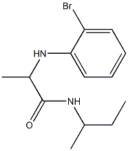 2-[(2-bromophenyl)amino]-N-(butan-2-yl)propanamide 结构式