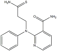 2-[(2-carbamothioylethyl)(phenyl)amino]pyridine-3-carboxamide 结构式