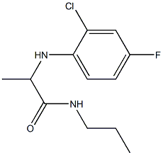2-[(2-chloro-4-fluorophenyl)amino]-N-propylpropanamide 结构式