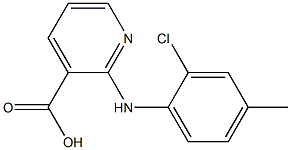2-[(2-chloro-4-methylphenyl)amino]pyridine-3-carboxylic acid 结构式
