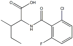 2-[(2-chloro-6-fluorophenyl)formamido]-3-methylpentanoic acid 结构式