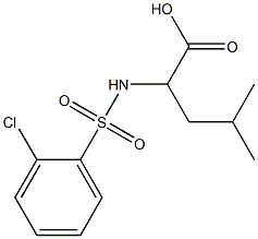 2-[(2-chlorobenzene)sulfonamido]-4-methylpentanoic acid 结构式