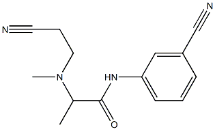 2-[(2-cyanoethyl)(methyl)amino]-N-(3-cyanophenyl)propanamide 结构式