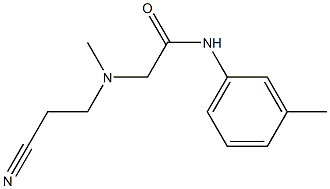 2-[(2-cyanoethyl)(methyl)amino]-N-(3-methylphenyl)acetamide 结构式