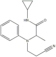 2-[(2-cyanoethyl)(phenyl)amino]-N-cyclopropylpropanamide 结构式