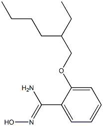 2-[(2-ethylhexyl)oxy]-N'-hydroxybenzene-1-carboximidamide 结构式