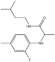 2-[(2-fluoro-4-methylphenyl)amino]-N-(3-methylbutyl)propanamide 结构式