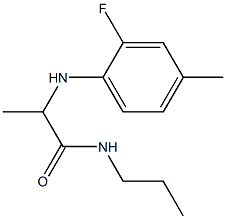 2-[(2-fluoro-4-methylphenyl)amino]-N-propylpropanamide 结构式