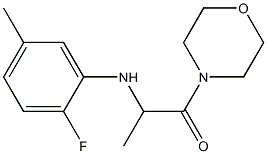 2-[(2-fluoro-5-methylphenyl)amino]-1-(morpholin-4-yl)propan-1-one 结构式