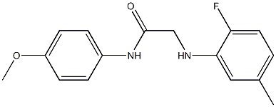 2-[(2-fluoro-5-methylphenyl)amino]-N-(4-methoxyphenyl)acetamide 结构式