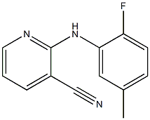 2-[(2-fluoro-5-methylphenyl)amino]pyridine-3-carbonitrile 结构式