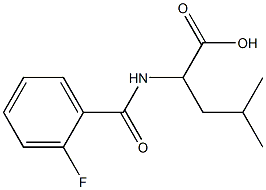 2-[(2-fluorobenzoyl)amino]-4-methylpentanoic acid 结构式