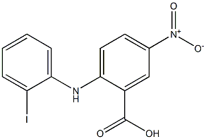 2-[(2-iodophenyl)amino]-5-nitrobenzoic acid 结构式