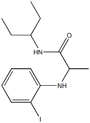 2-[(2-iodophenyl)amino]-N-(pentan-3-yl)propanamide 结构式