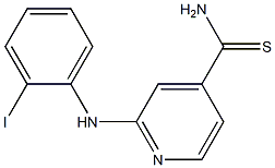 2-[(2-iodophenyl)amino]pyridine-4-carbothioamide 结构式