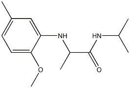 2-[(2-methoxy-5-methylphenyl)amino]-N-(propan-2-yl)propanamide 结构式