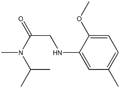 2-[(2-methoxy-5-methylphenyl)amino]-N-methyl-N-(propan-2-yl)acetamide 结构式