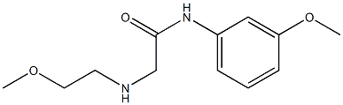 2-[(2-methoxyethyl)amino]-N-(3-methoxyphenyl)acetamide 结构式