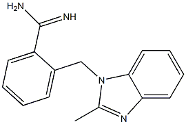 2-[(2-methyl-1H-benzimidazol-1-yl)methyl]benzenecarboximidamide 结构式