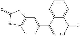 2-[(2-oxo-2,3-dihydro-1H-indol-5-yl)carbonyl]benzoic acid 结构式