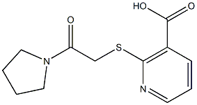 2-[(2-oxo-2-pyrrolidin-1-ylethyl)thio]nicotinic acid 结构式